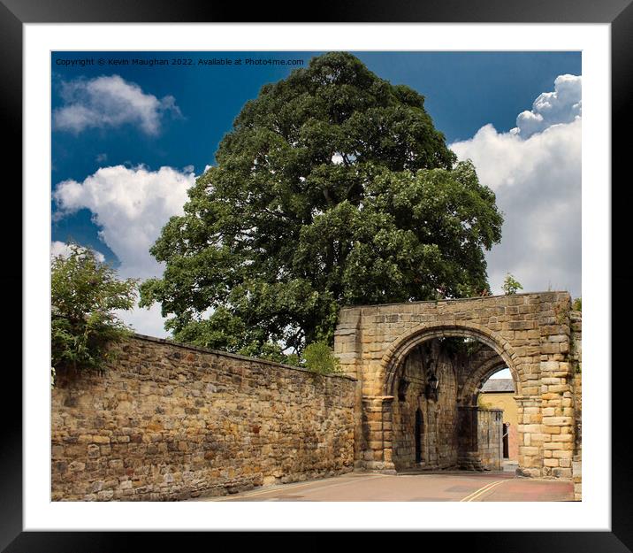 Majestic Priory Gatehouse in Hexham Framed Mounted Print by Kevin Maughan
