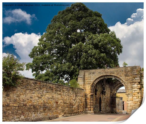 Majestic Priory Gatehouse in Hexham Print by Kevin Maughan