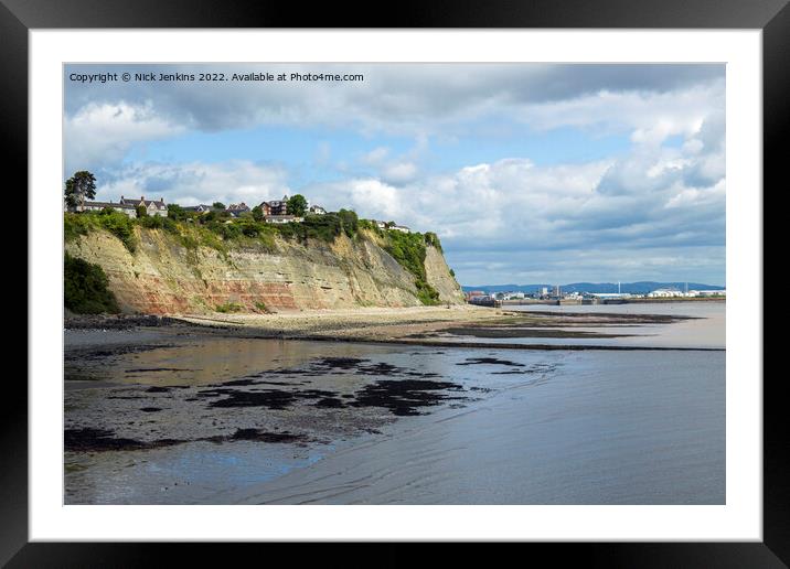 Cliffs at Penarth Beach South Wales Framed Mounted Print by Nick Jenkins