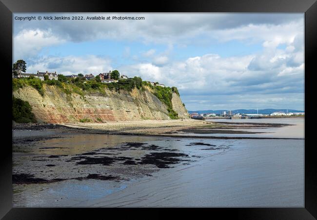 Cliffs at Penarth Beach South Wales Framed Print by Nick Jenkins