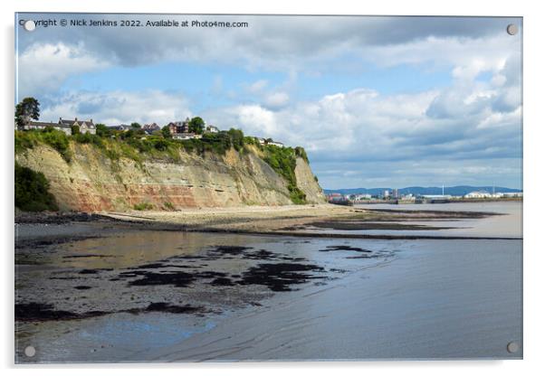 Cliffs at Penarth Beach South Wales Acrylic by Nick Jenkins