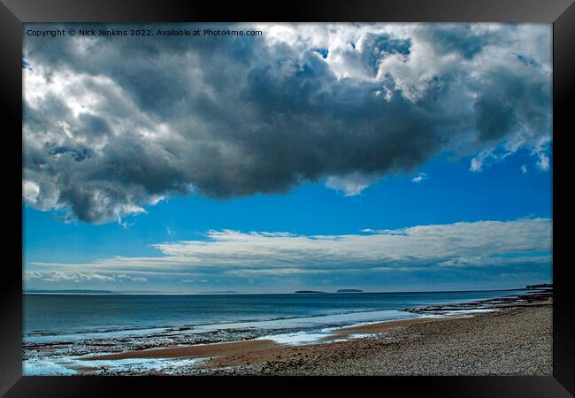 The Bristol Channel from Penarth Beach Vale of Gla Framed Print by Nick Jenkins