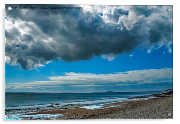 The Bristol Channel from Penarth Beach Vale of Gla Acrylic by Nick Jenkins