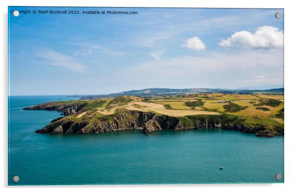 Anglesey Coast from Porth Wen Acrylic by Pearl Bucknall