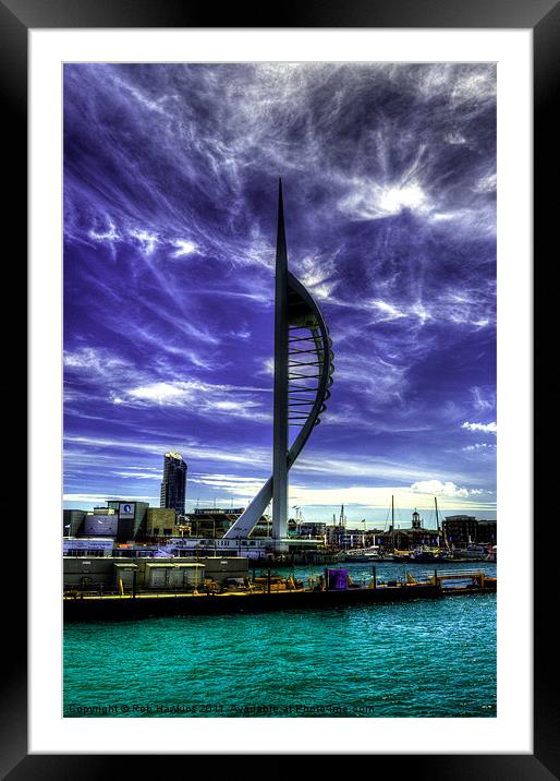 Spinnaker Tower Framed Mounted Print by Rob Hawkins