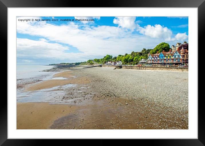 The Seafront at Penarth in May   Framed Mounted Print by Nick Jenkins