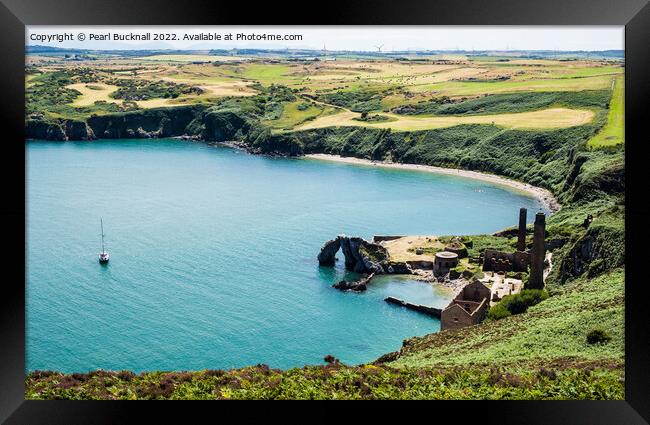 Anglesey Coast at Porth Wen Framed Print by Pearl Bucknall