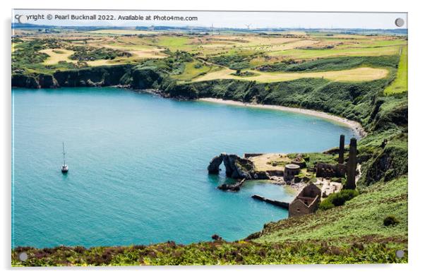 Anglesey Coast at Porth Wen Acrylic by Pearl Bucknall