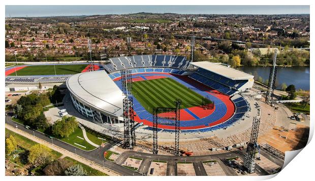 Alexander Stadium Aerial Perspective Print by Catchavista 