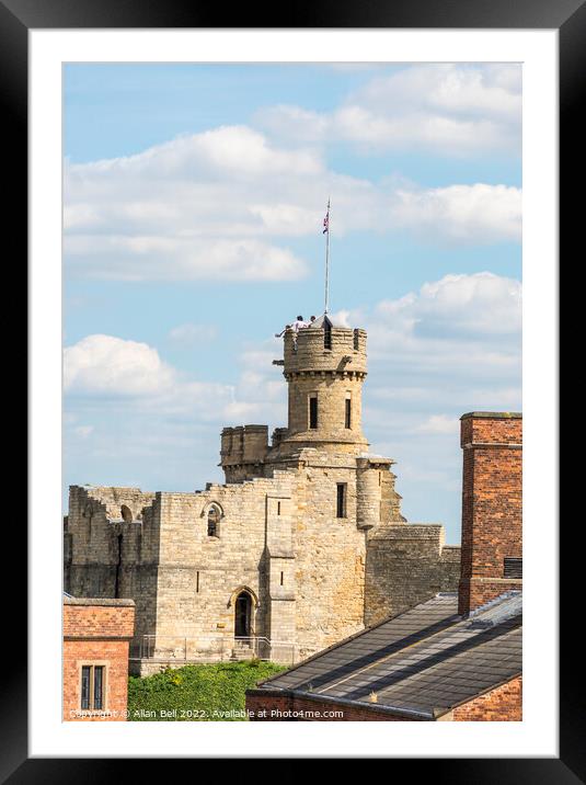 Observation tower Lincoln Castle from wall walk Framed Mounted Print by Allan Bell