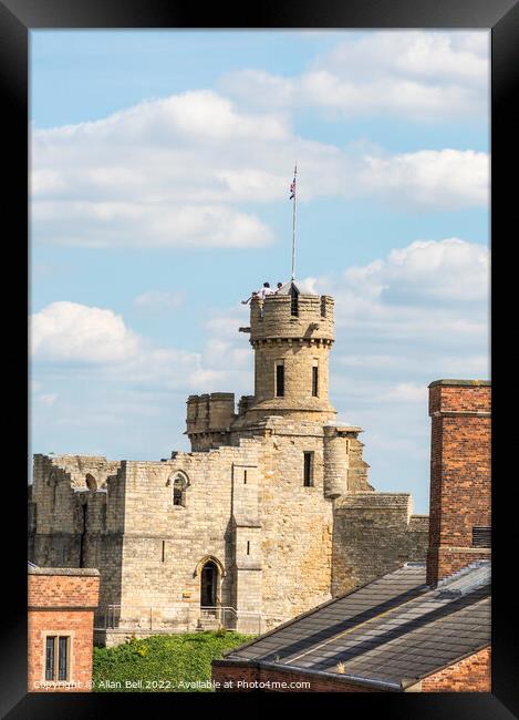 Observation tower Lincoln Castle from wall walk Framed Print by Allan Bell