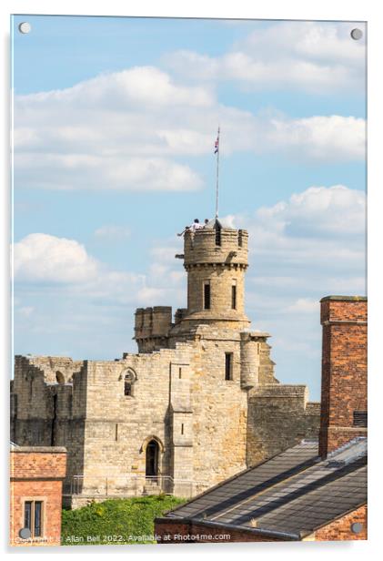 Observation tower Lincoln Castle from wall walk Acrylic by Allan Bell
