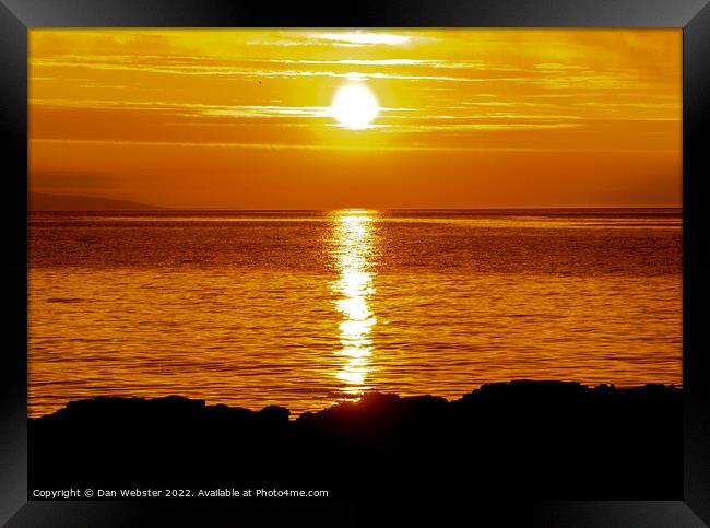 Beautiful Beach Sunset at Penmon Point, Anglesey, Wales Framed Print by Dan Webster