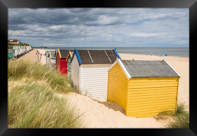 Colourful beach huts at Southwold Framed Print by Jason Wells