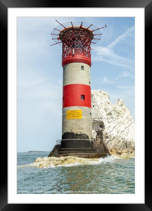 The Needles Lighthouse Framed Mounted Print by Geoff Stoner