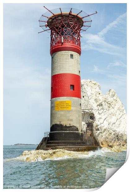 The Needles Lighthouse Print by Geoff Stoner