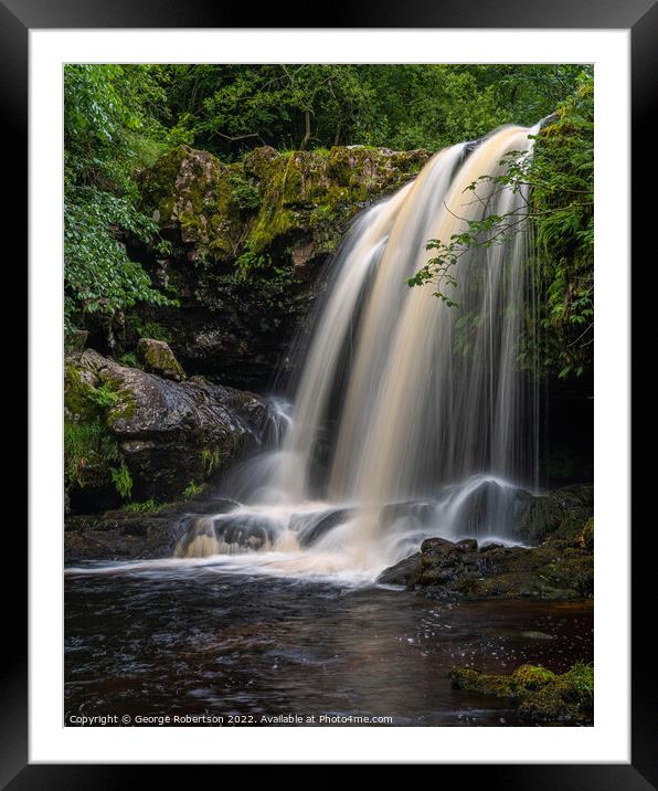  Muckle Alicompen waterfalls Framed Mounted Print by George Robertson