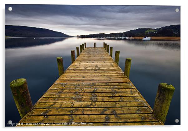 Coniston Jetty Acrylic by Jason Connolly