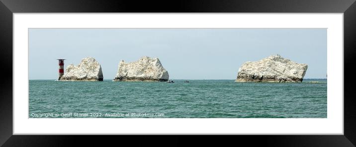 The 3 Rocks Of The Needles Framed Mounted Print by Geoff Stoner