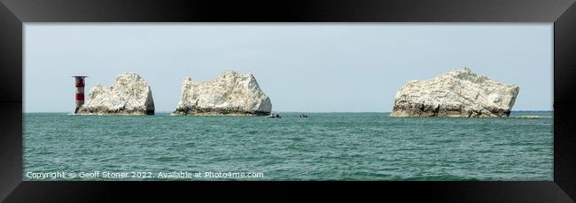 The 3 Rocks Of The Needles Framed Print by Geoff Stoner