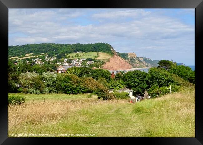 Coast Path To Sidmouth Framed Print by Sheila Ramsey