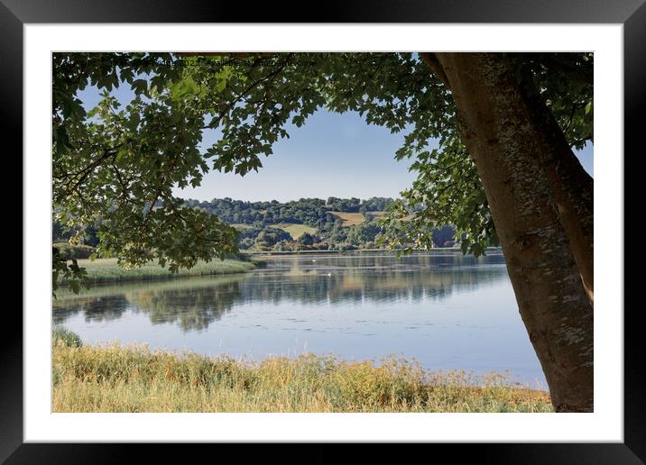 Chew Valley Lake framed in the summer Framed Mounted Print by Duncan Savidge