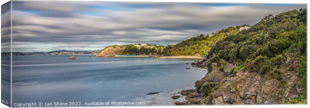Meadfoot and Torbay from Thatcher Point (panorama) Canvas Print by Ian Stone
