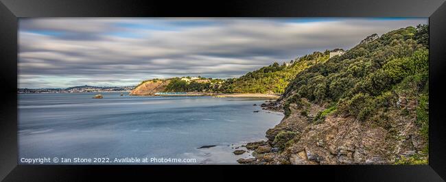 Meadfoot and Torbay from Thatcher Point (panorama) Framed Print by Ian Stone