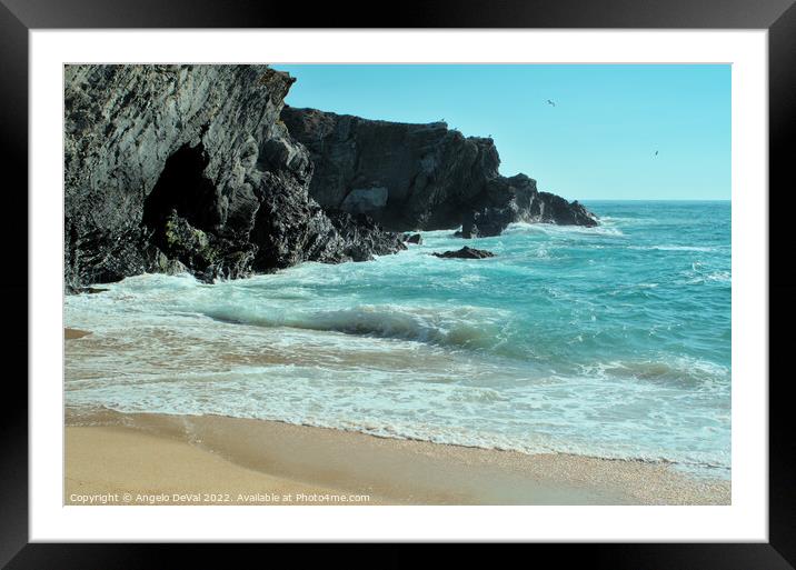 Summer Day in Porto Covo Beach Framed Mounted Print by Angelo DeVal