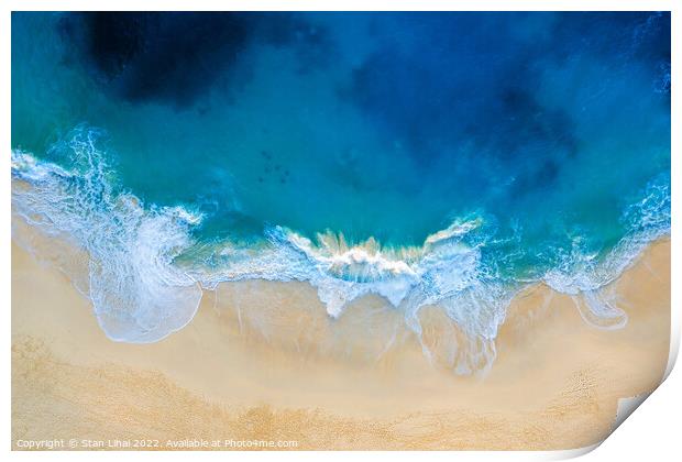 Kelingking Beach in Nusa Penida island Print by Stan Lihai