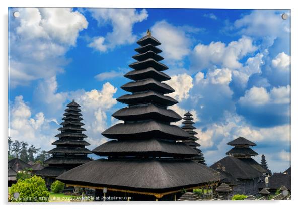 Besakih temple in Bali, Indonesia. Acrylic by Stan Lihai