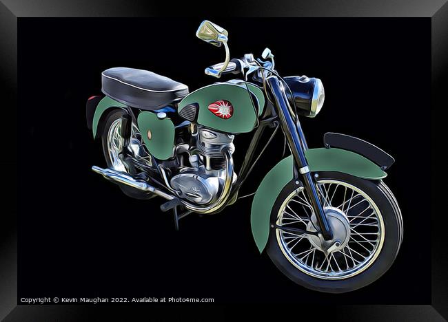 Timeless Classic BSA C12 Motorbike Framed Print by Kevin Maughan