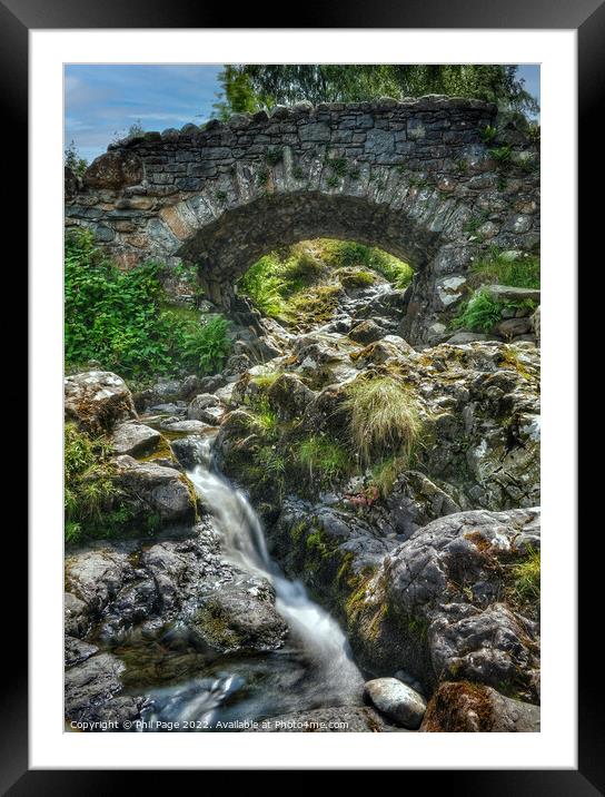 Ashness Bridge Framed Mounted Print by Phil Page