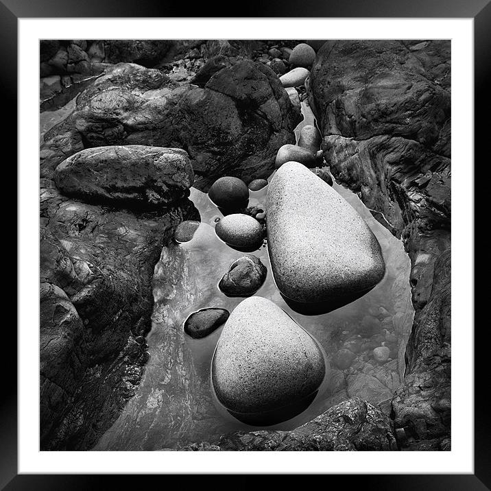 CORNISH ROCK POOL Framed Mounted Print by Anthony R Dudley (LRPS)