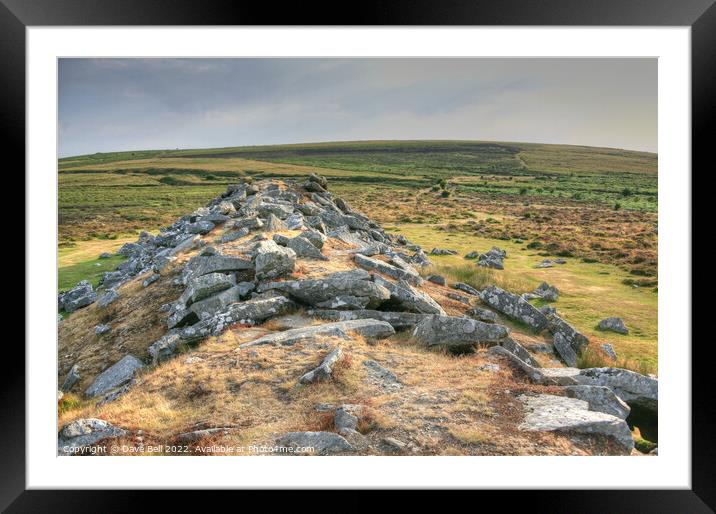 Outdoor stone rock pile Framed Mounted Print by Dave Bell