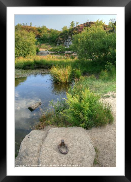 Outdoor waterside old quarry Framed Mounted Print by Dave Bell