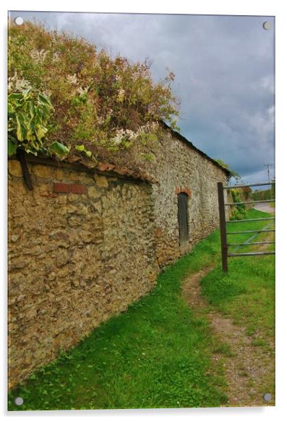 Old Stone Barn. Acrylic by Heather Goodwin