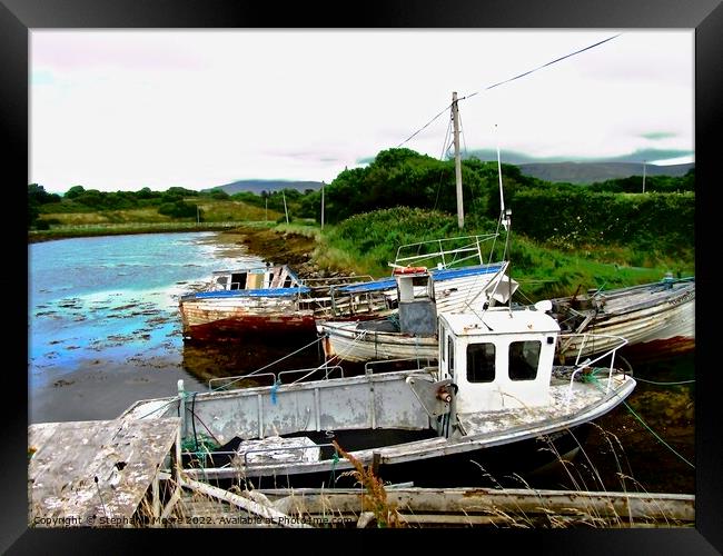 Abandoned fishing boats Framed Print by Stephanie Moore