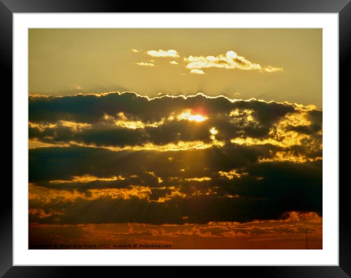 Sky sun Framed Mounted Print by Stephanie Moore