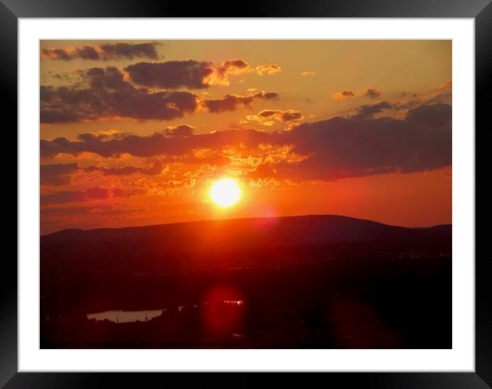 Late evening sunset Framed Mounted Print by Stephanie Moore
