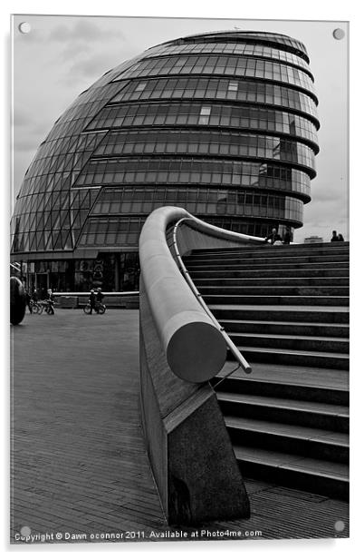 Cityhall London Acrylic by Dawn O'Connor
