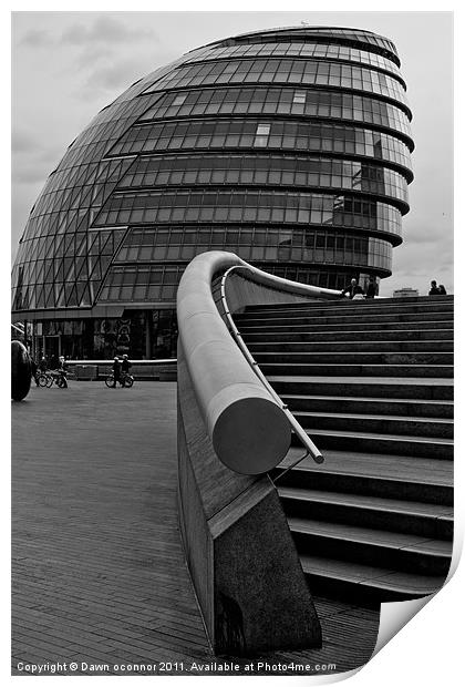 Cityhall London Print by Dawn O'Connor