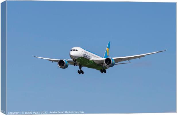 Uzbekistan Airways Boeing 787-8 Canvas Print by David Pyatt