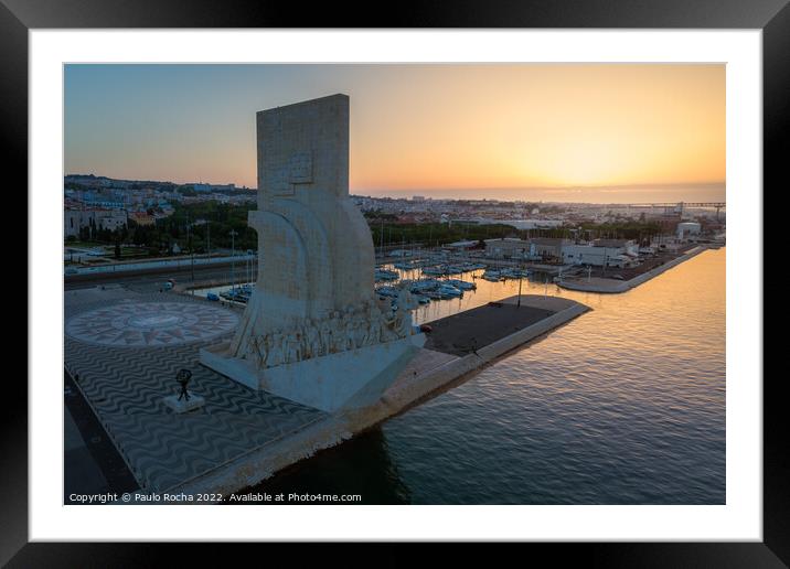 The Padrao dos Descobrimentos (monument to the portugueses discoveries) at dawn by tejo river Framed Mounted Print by Paulo Rocha