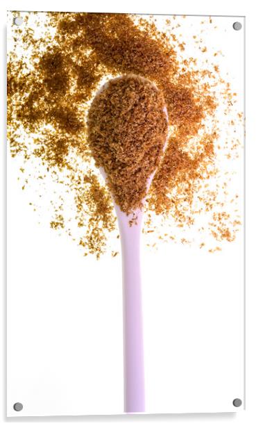 Coriander Seeds Ground Powder Acrylic by Antonio Ribeiro
