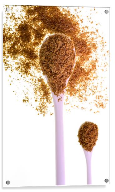 Coriander Seeds Ground Powder Acrylic by Antonio Ribeiro