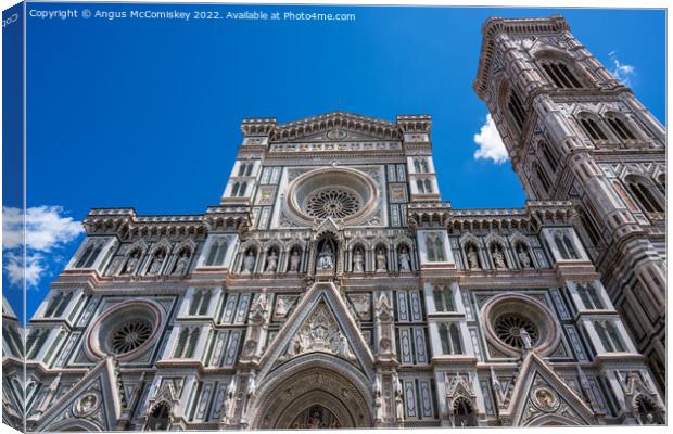 Duomo and Campanile in Florence, Tuscany Canvas Print by Angus McComiskey