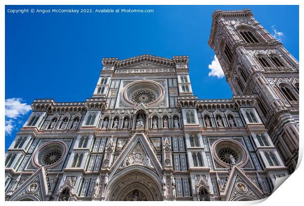 Duomo and Campanile in Florence, Tuscany Print by Angus McComiskey