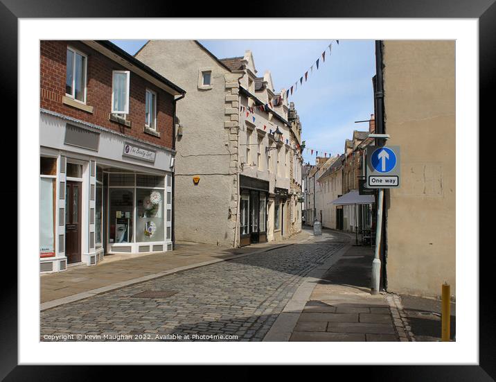 The Charm of Hexham's Street Life Framed Mounted Print by Kevin Maughan