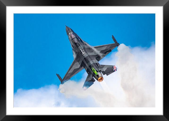 Belgian F-16 Solo Display Framed Mounted Print by J Biggadike